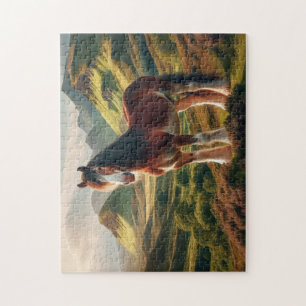 Puzzle Tierras altas de Escocia caballo Clydesdale