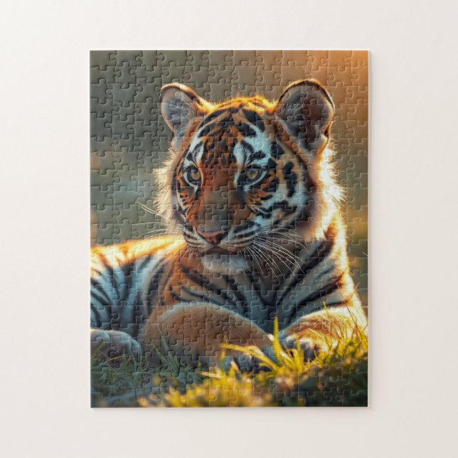 Puzzle Tíger Cub al amanecer (Vertical)