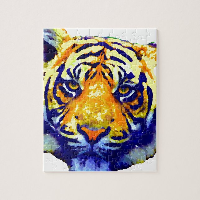Puzzle Tiger Eyes Pop Art (Vertical)