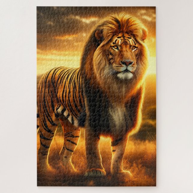 Puzzle Tiger Lion (Vertical)