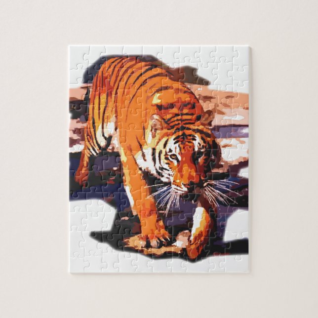 Puzzle Tiger Walking (Vertical)