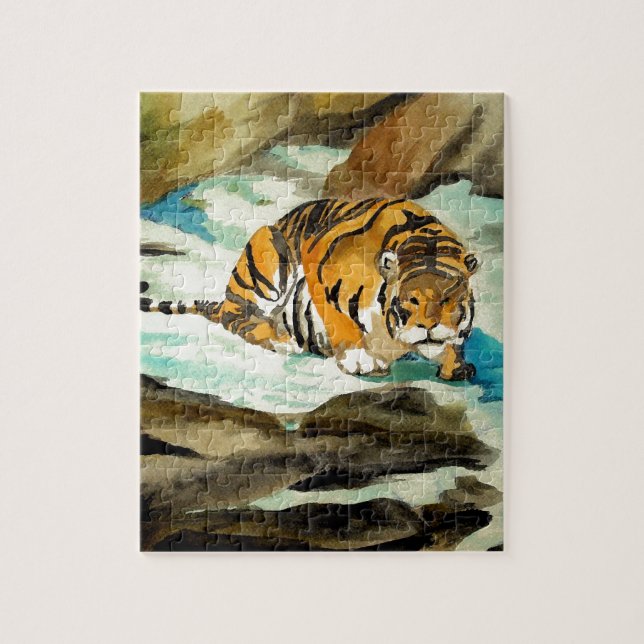 Puzzle Tigre acuarela (Vertical)