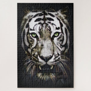 Puzzle Tigre blanco de vidrio templado