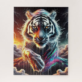 Puzzle Tigre blanco neonatal de día y noche