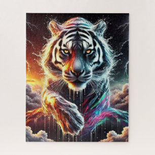 Puzzle Tigre blanco neonatal de día y noche