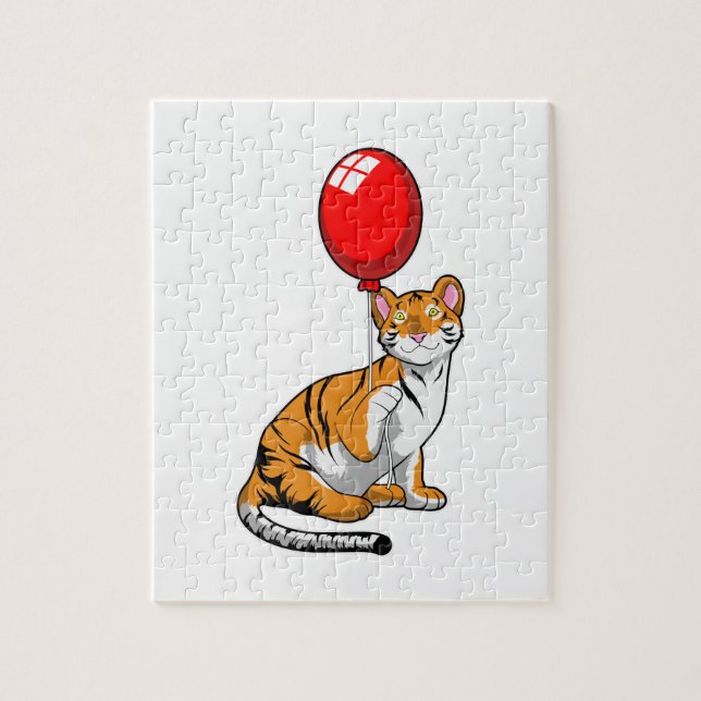 Puzzle Tigre con globo (Vertical)