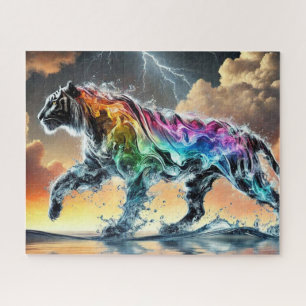 Puzzle Tigre de agua arco iris