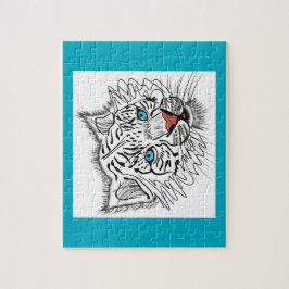 Puzzle Tigre de bebé de ojos azules