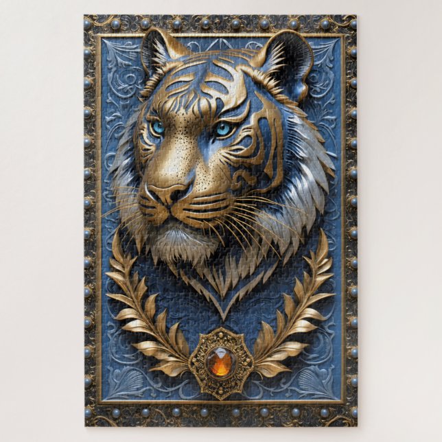 Puzzle Tigre de ojos azules (Vertical)