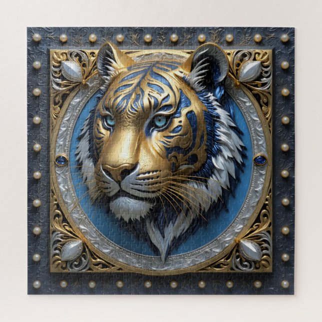 Puzzle Tigre de ojos azules (Vertical)
