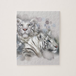 Puzzle tigre del blanco del tigre de los tigres de