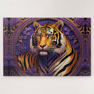 Puzzle Tigre en púrpura