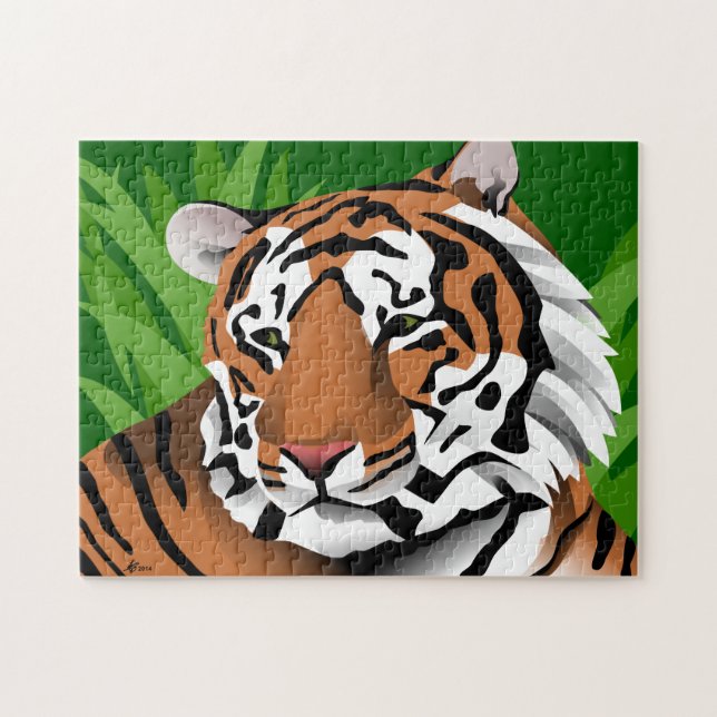 Puzzle Tigre en selva (Horizontal)