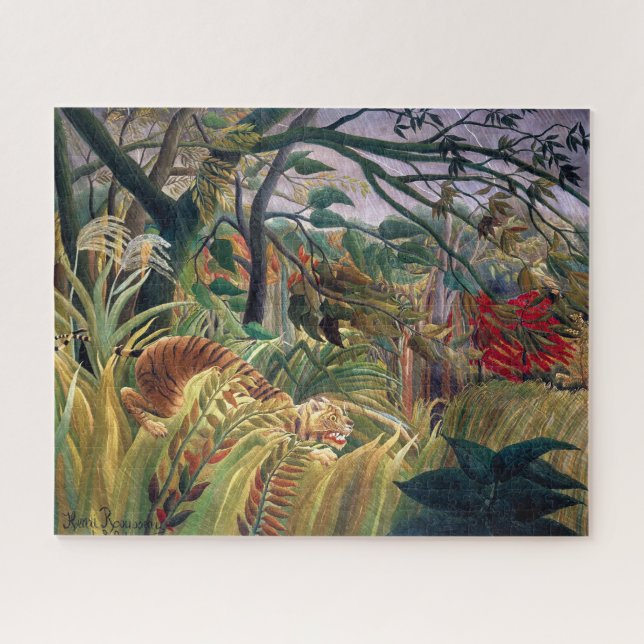 Puzzle Tigre en tormenta tropical | Henri Rousseau | (Horizontal)