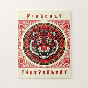 Puzzle Tigre rojo independiente