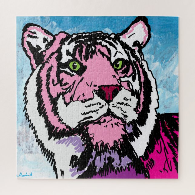 Puzzle Tigre Rosa  (Vertical)