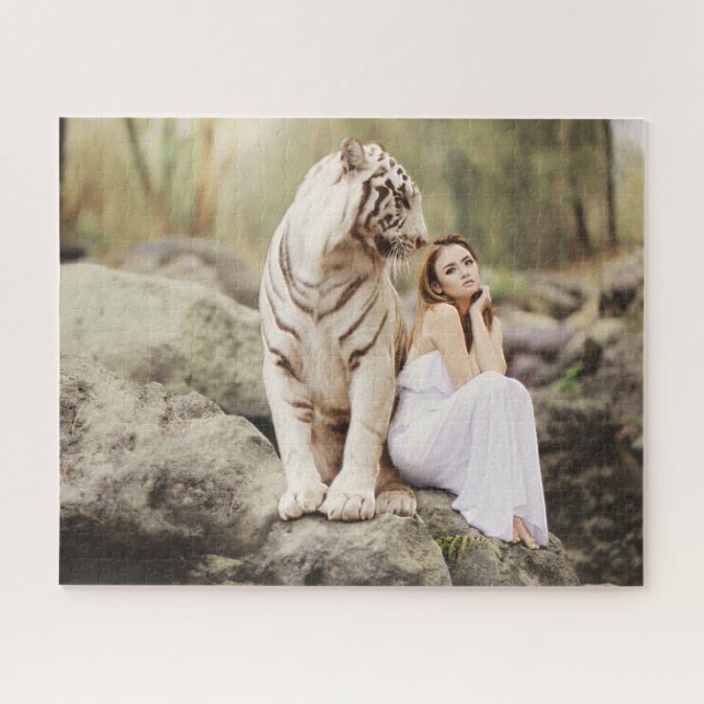 Puzzle Tigre y dama de Bengala (Horizontal)