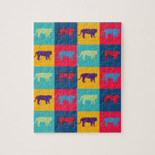 Puzzle Tigres del arte pop