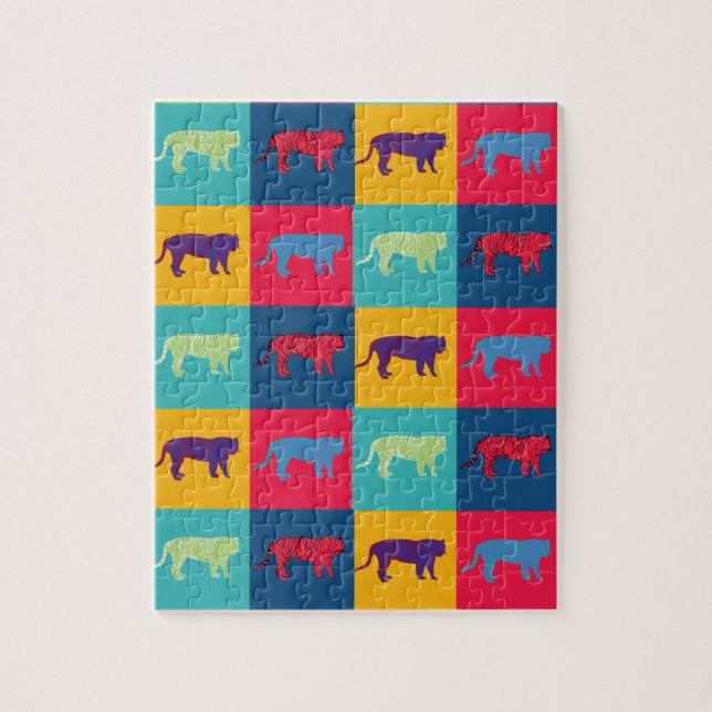 Puzzle Tigres del arte pop (Vertical)