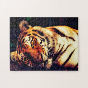 Puzzle Tigres grandes gatos.