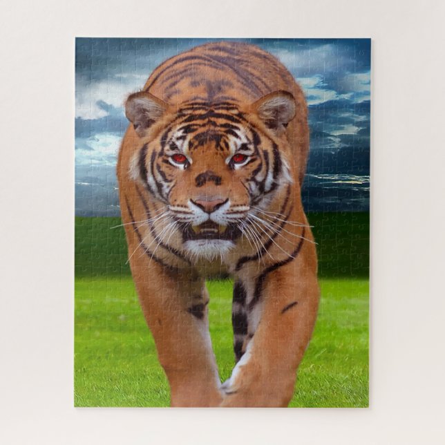 Puzzle Tigres grandes gatos. (Vertical)