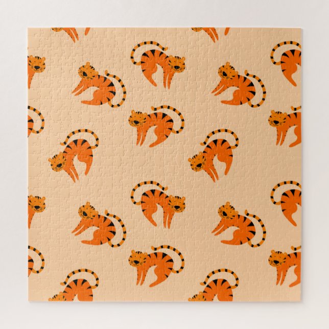 Puzzle Tigres personalizados: Impresión de época para niñ (Vertical)