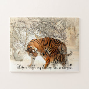 Puzzle Tigress y Cub "La vida es dura, mi querida..."