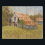 Puzzle Tin Roof Barn<br><div class="desc">Tin Roof de Marilyn Wendling. Granero con techo de lata rojo-naranja en el campo.</div>