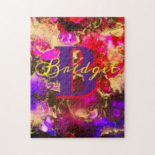 Puzzle Tinta de alcohol morada y fuscia silvestre