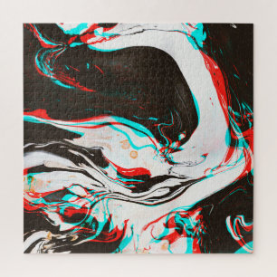 Puzzle Tinta Marcada: Textura Glitch distorsionada.