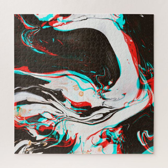 Puzzle Tinta Marcada: Textura Glitch distorsionada. (Vertical)