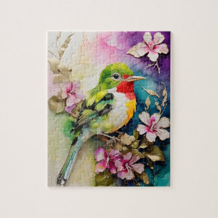 Puzzle Tintas Alcohólicas Pintan Pájaro Cubano Tody