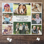 Puzzle Tío Collage de fotos<br><div class="desc">Dale al mejor tío del mundo un divertido rompecabezas personalizado con un collage de 8 fotos de sus sobrinas, sobrinos, otros miembros de la familia, mascotas, etc., sus nombres y el "Tío más Grande del Mundo".</div>