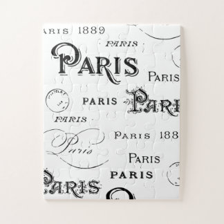 Puzzle Tipografía Caligrafía París Francia Torre Eiffel