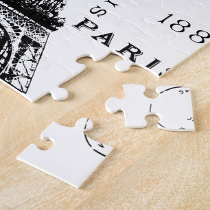 Puzzle Tipografía Caligrafía París Francia Torre Eiffel