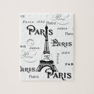 Puzzle Tipografía Caligrafía París Francia Torre Eiffel