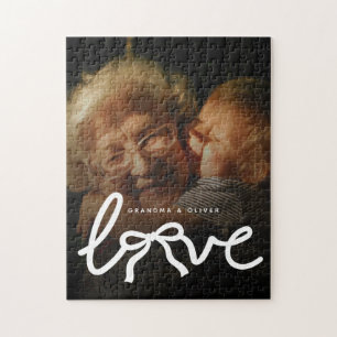 Puzzle Tipografía de Amor Moderno Regalo Personalizado de