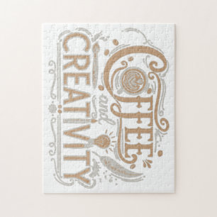 Puzzle Tipografía de Café y Creatividad