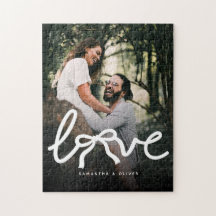 Tipografía de Pareja Amor Moderno Foto Personaliza