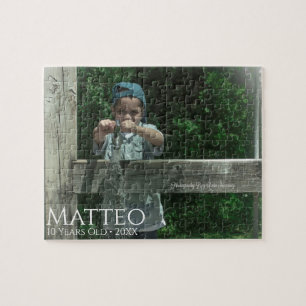 Puzzle Tipografía mínima foto de niños minimalista