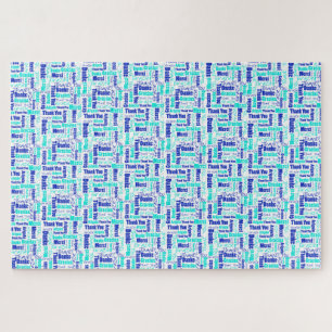 Puzzle Tipografía multilingüe Gracias Blues