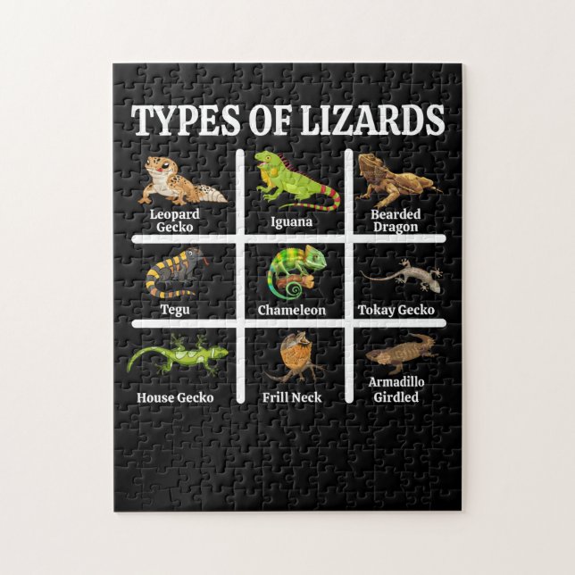 Puzzle Tipos de Reptiles Lizard (Vertical)