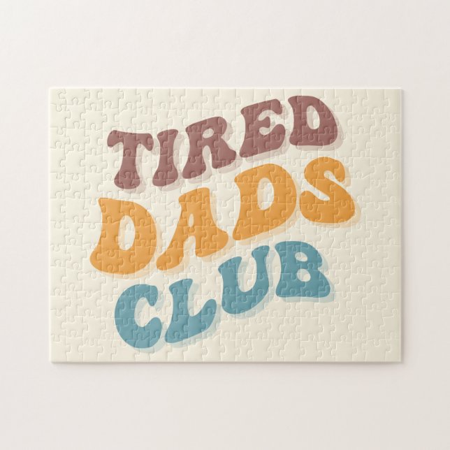 Puzzle Tired Dads Club Funny (Horizontal)