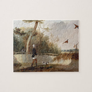 Puzzle Tiroteo del faisán (aceite en lona)