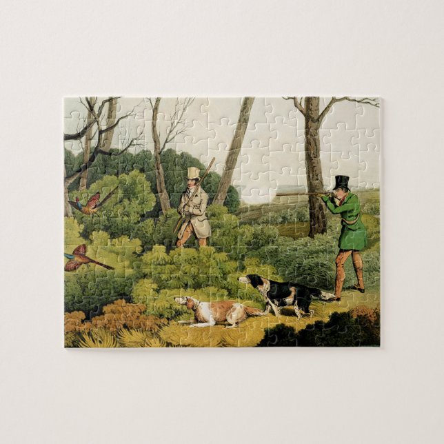 Puzzle "Tiroteo del faisán", pub. por Thomas McLean, 1820 (Horizontal)