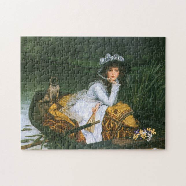 Puzzle Tissot: Señora joven en un barco (Horizontal)