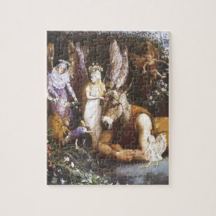 Puzzle Titania y fondo de hadas antiguas
