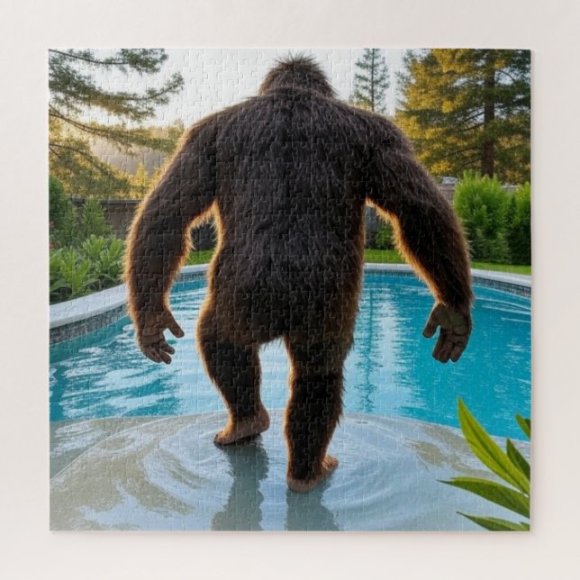 Puzzle Title: Bigfoot’s Backyard Pool Party (Vertical)