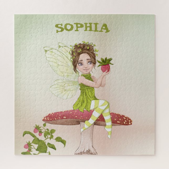 Puzzle Toadstool de hadas Oscuro Cute de pelo oscuro pers (Vertical)