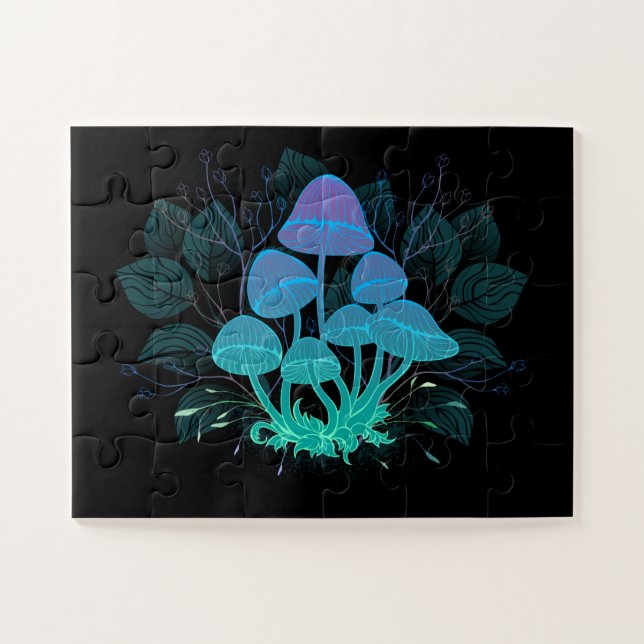 Puzzle Toadstools en Bushes (Horizontal)